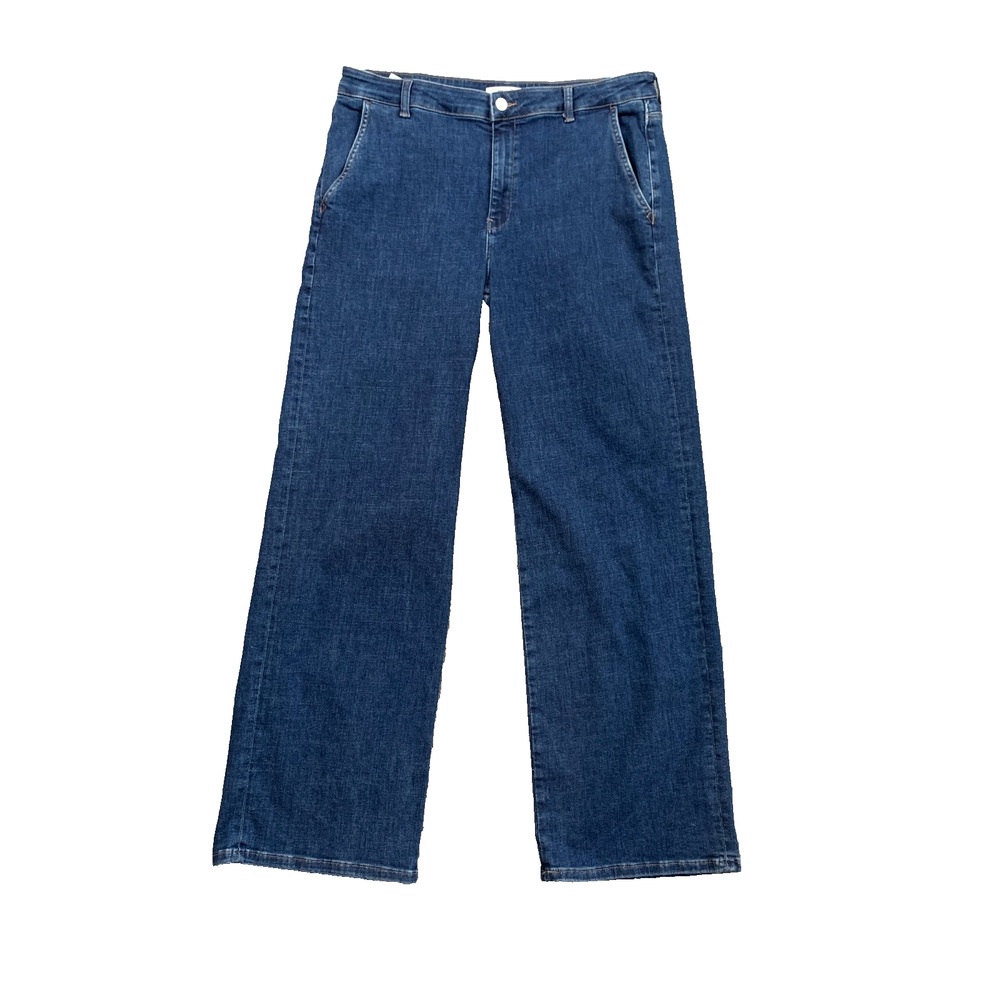 Mavi Jeans Womens 31 Denim Miracle High Rise Wide Leg Mohawk Tone Stretch Pocket